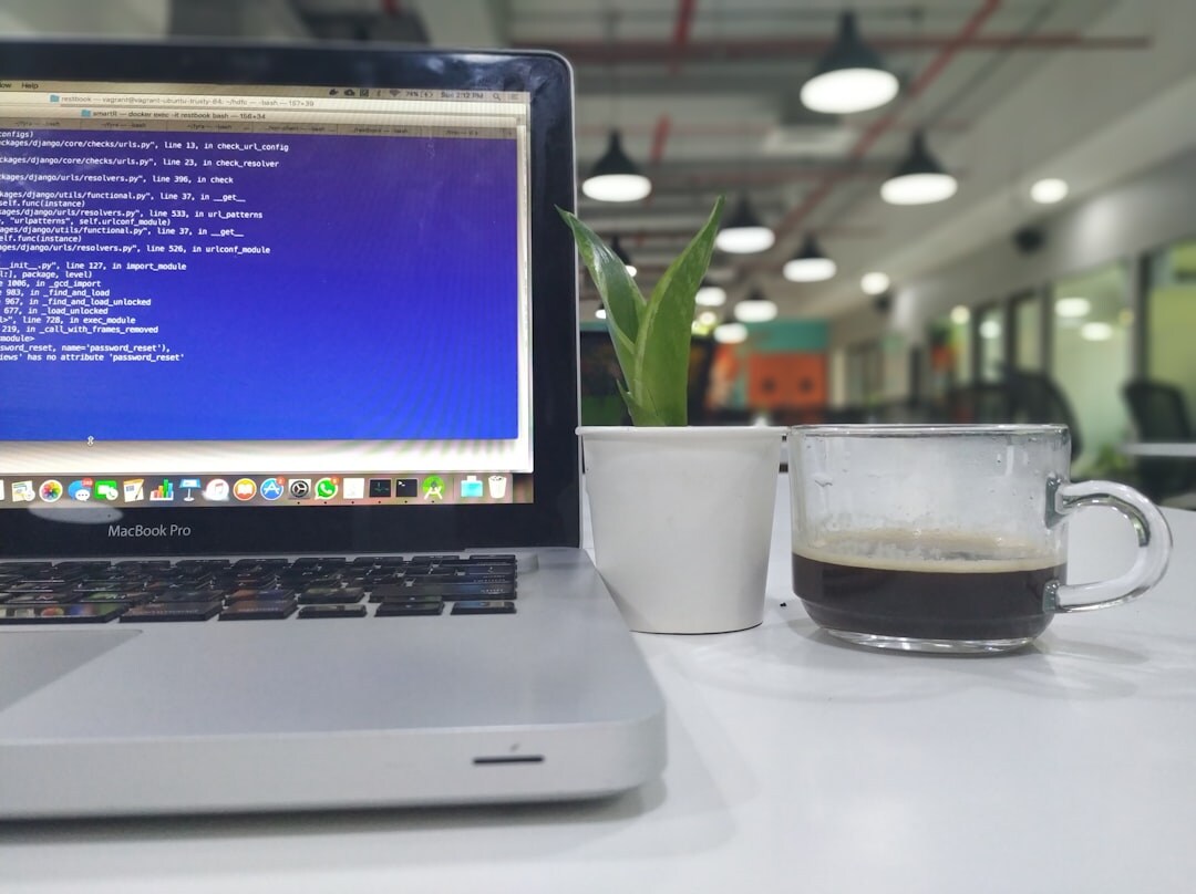 coding setup with laptop