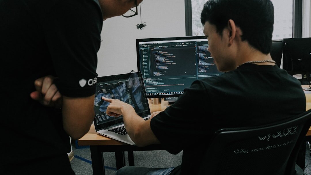 programmer working on code