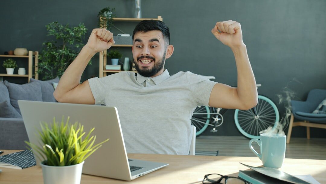 successful programmer at work