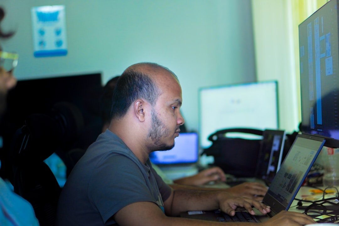 students learning programming