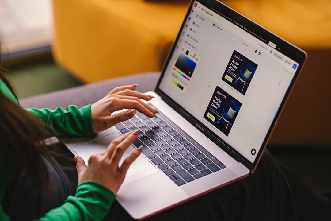 person working on laptop
