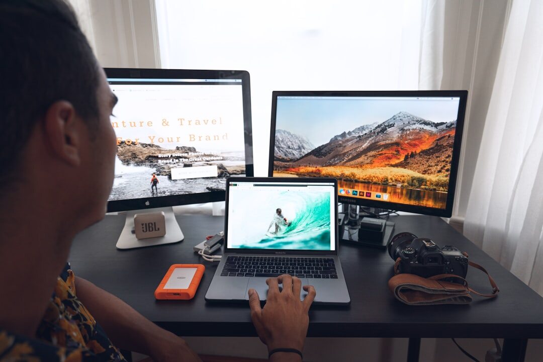 woman coding at home desk